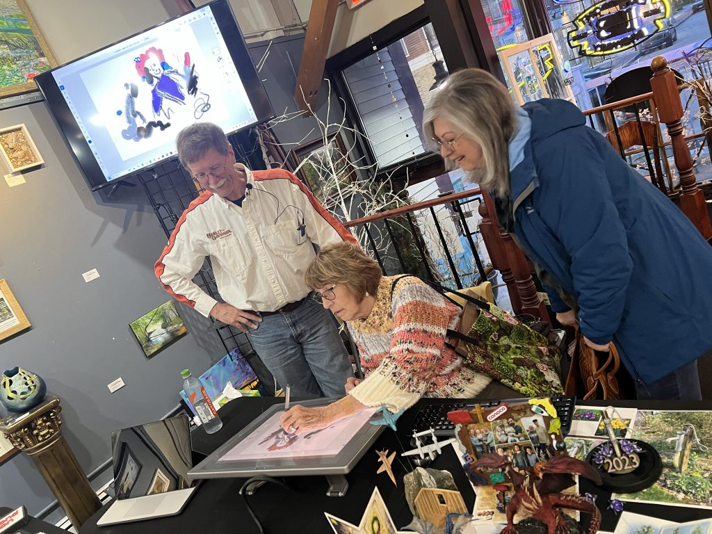 Photo of Dave Rank and Joan Mirocha at an AGMF Membership meeting.
