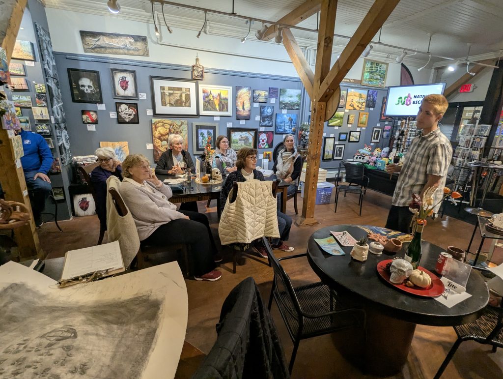 Photo of the October 2025 AGMF Membership meeting featuring Jayden Smith.